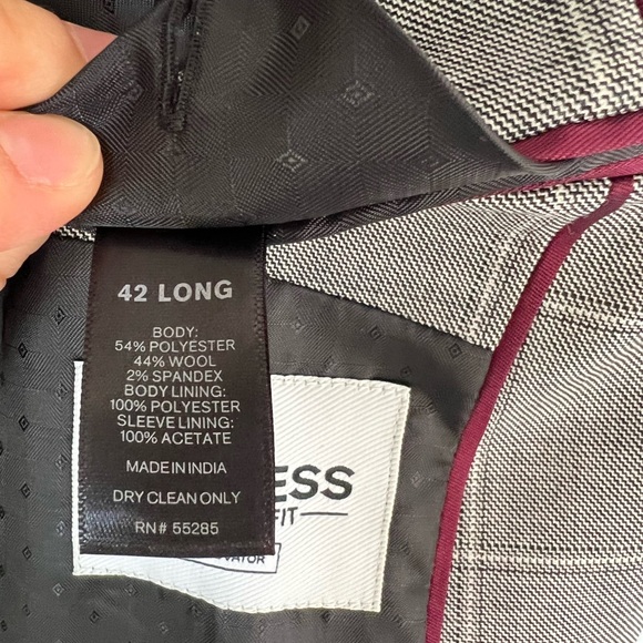 EXPRESS skinny fit, wool-blend, men’s Grey suit jacket and pants - Picture 9 of 10